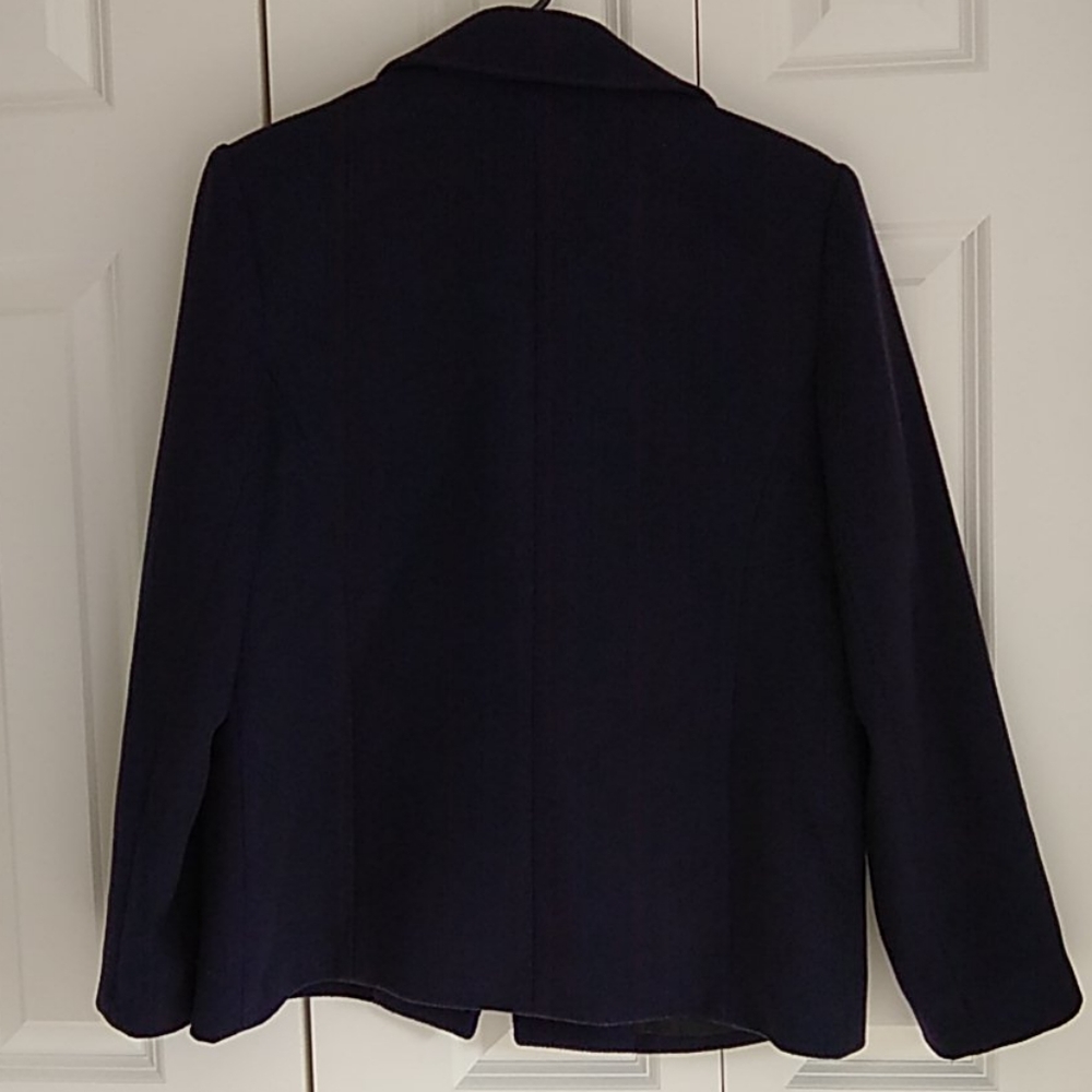 Theory L purple/black wool jacket. - Picture 4 of 9